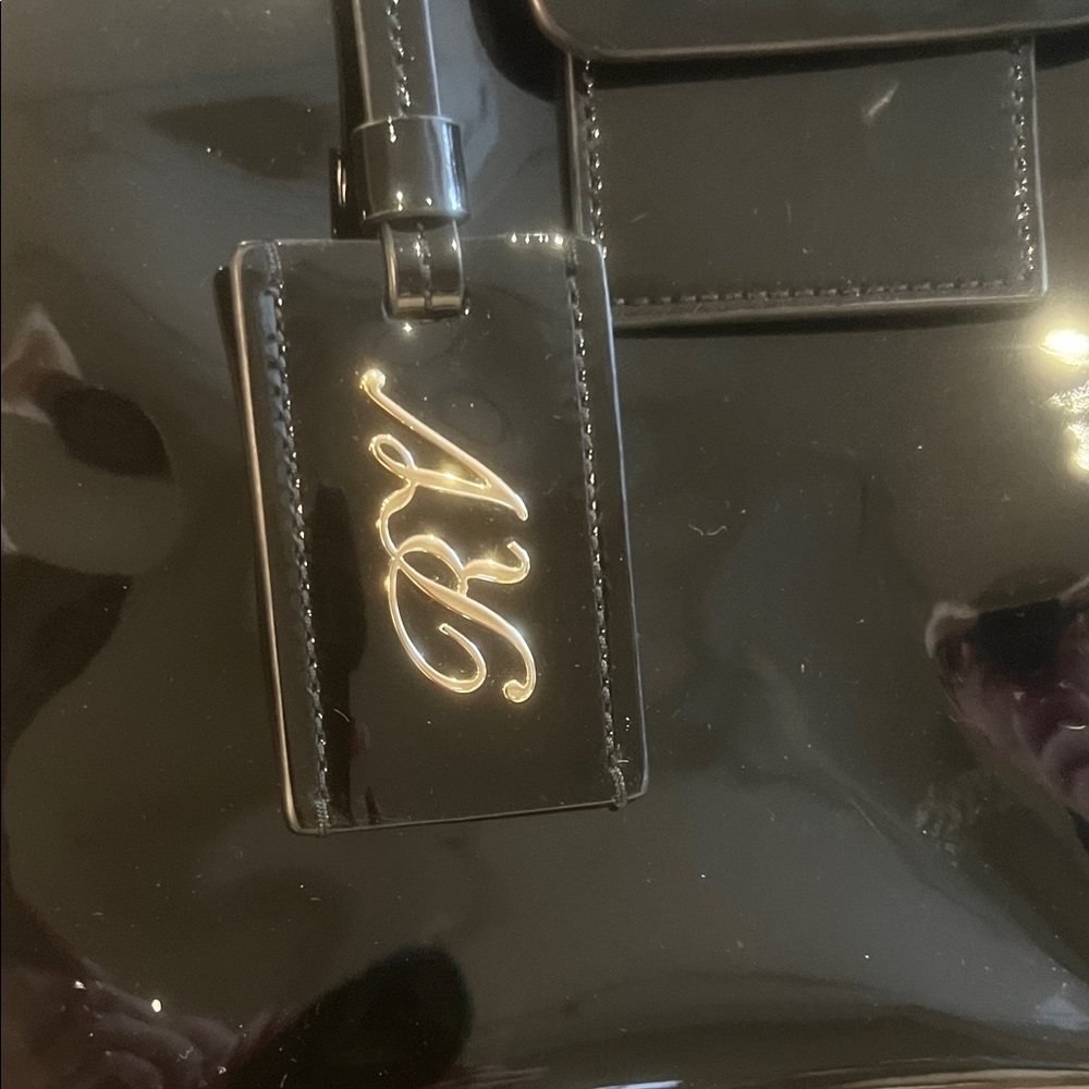 Roger Vivier Glossy Black Patent Satchel - Picture 2 of 10